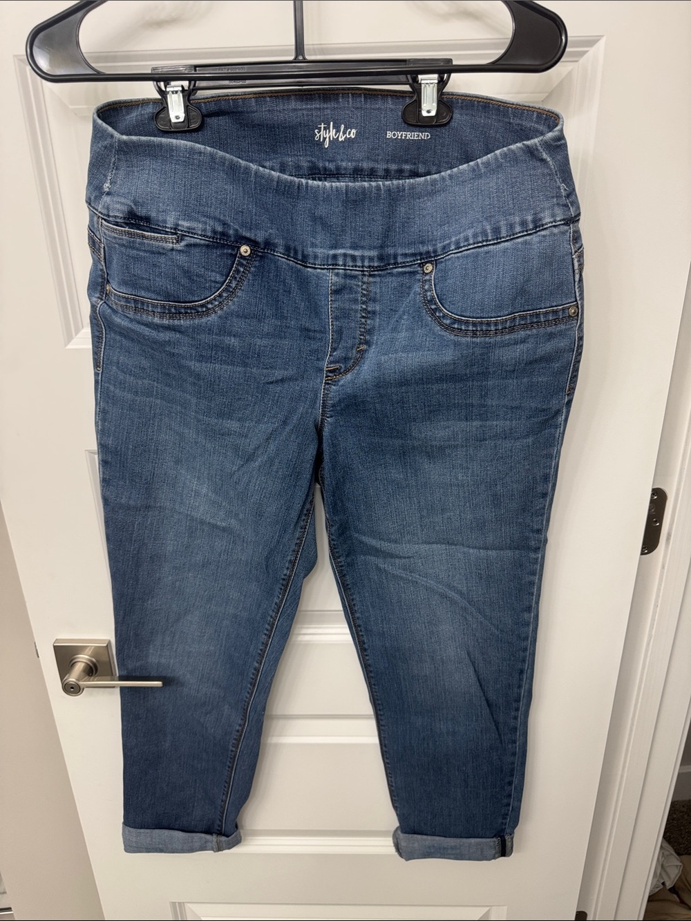 Style & Co. Boyfriend Jeans - Medium Blue Wash